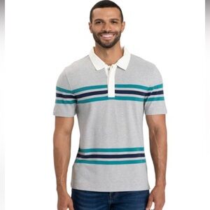 NWT Threads 4 Thought Ashby Pique Striped Polo Shirt